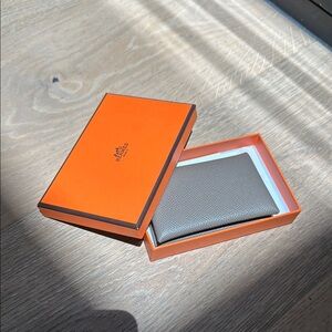 Hermes - Etoupe Calvi Card Holder Accessory